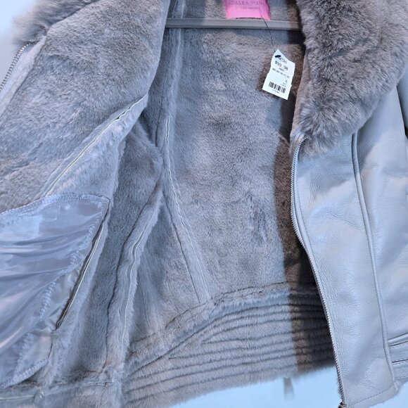 NWT Azalea Wang Faux Leather & Faux Fur Moto Jacket Size XL - Picture 4 of 5